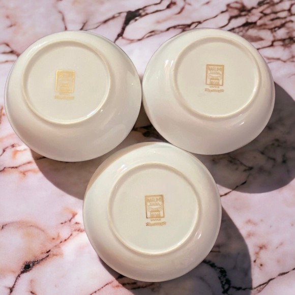 Narumi Japan Bone China Zephyr Set of 3 Fruit/Dessert Bowls ~5 1/4" - Picture 3 of 6